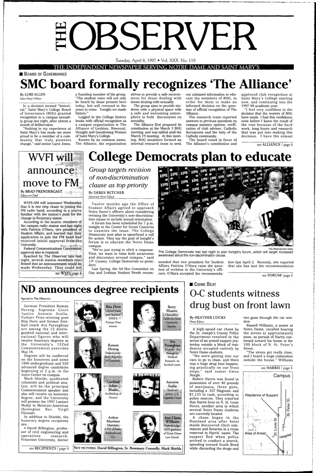 SMC Board Formally Recognizes 'The Alliance' WVFI Will College Democrats Plan.To Educate