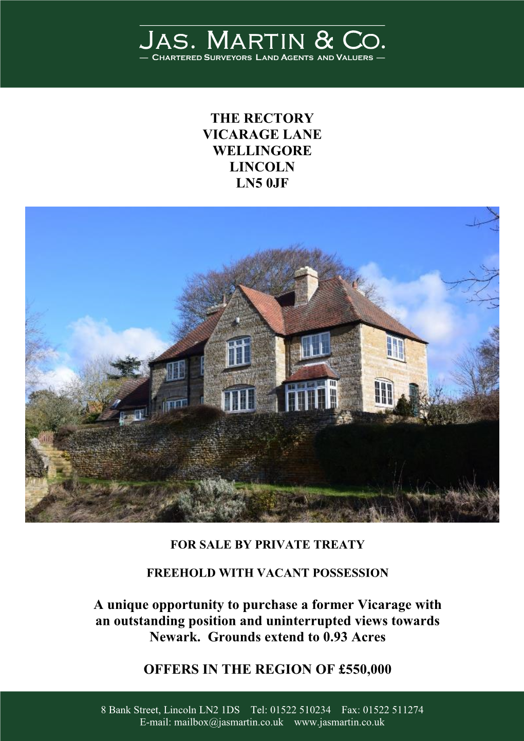 The Rectory Vicarage Lane Wellingore Lincoln Ln5 0Jf