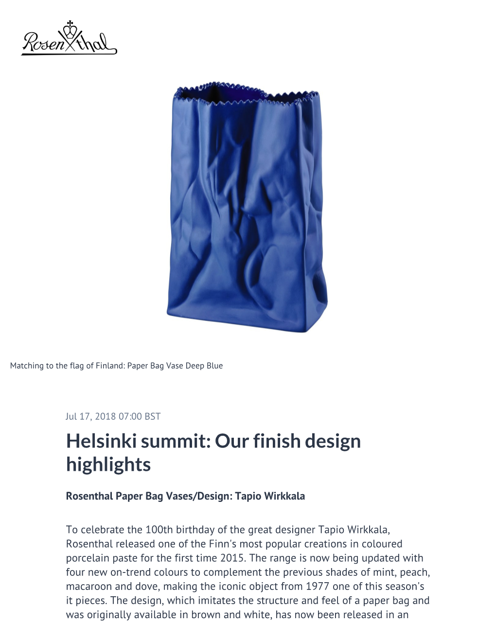 Helsinki Summit: Our Finish Design Highlights