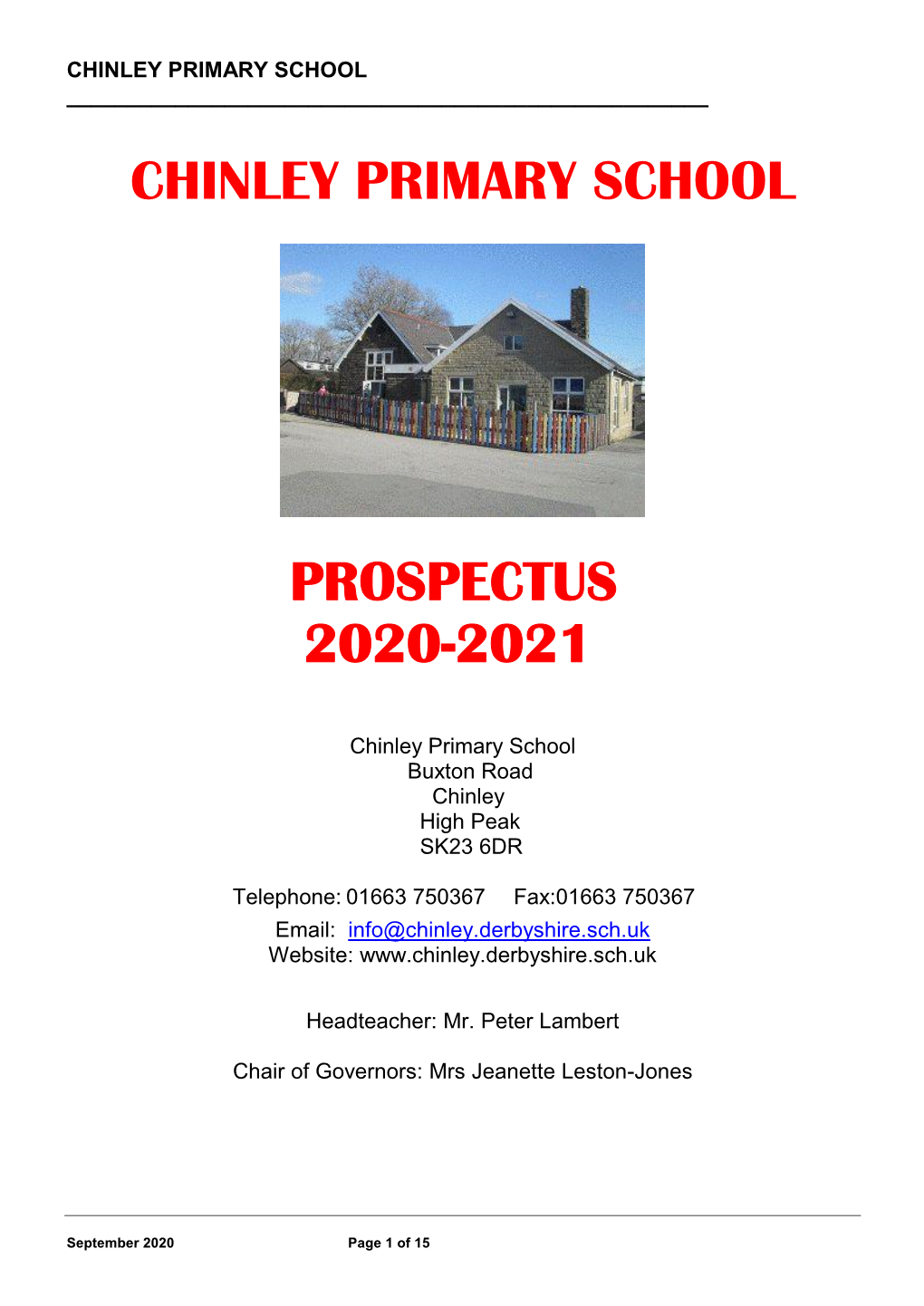Chinley County Primary School