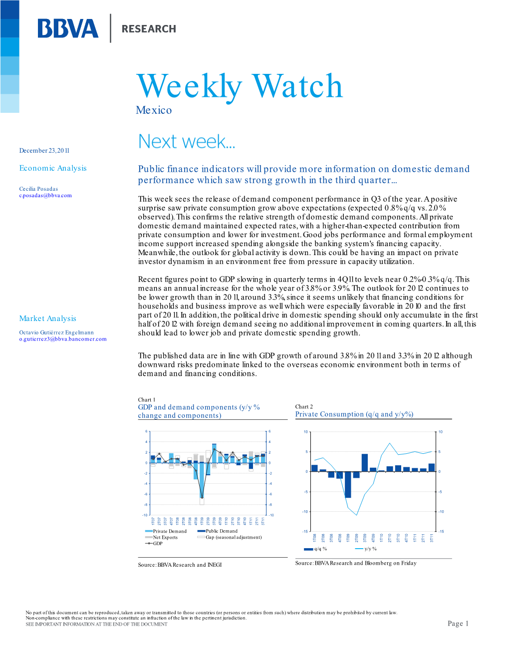 Mexico Weekly Watch December 23, 2011