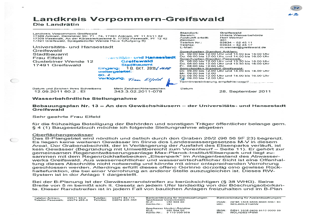 Landkreis Vorpommern-Greifswald Die Landrätin