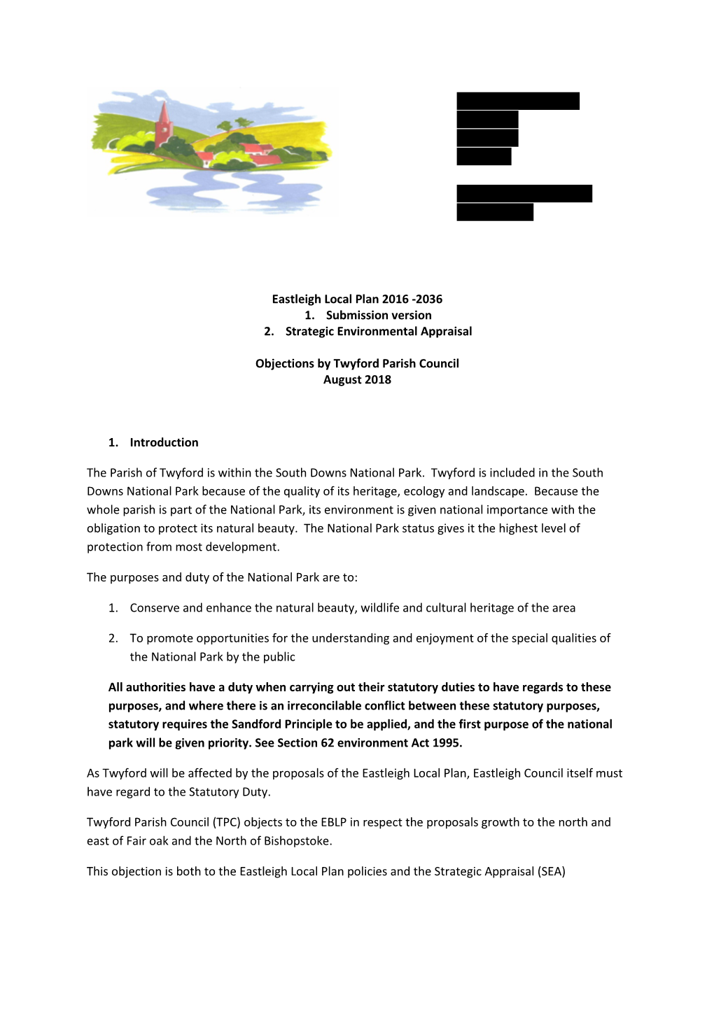 Twyford Parish Council August 2018