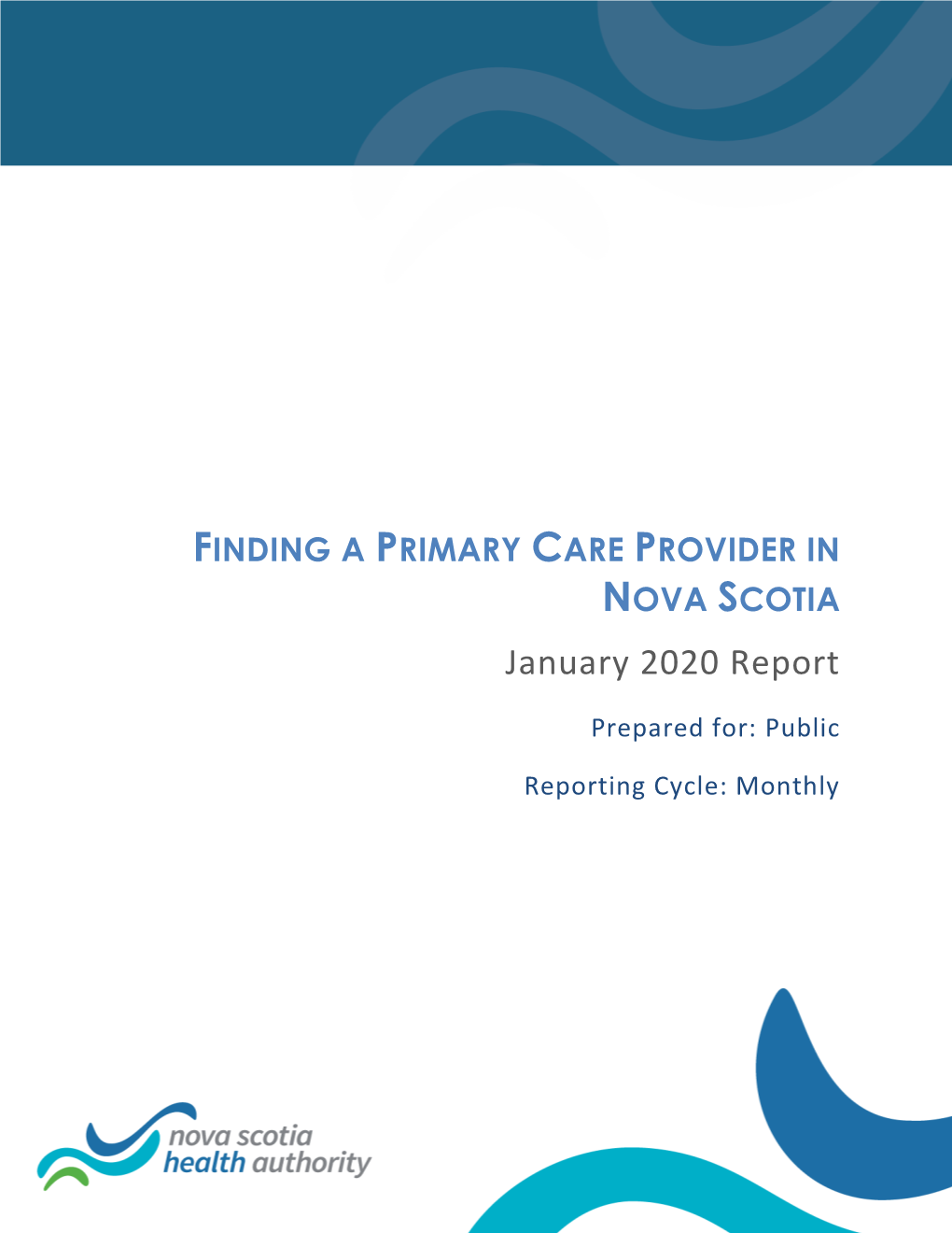 Finding a Primary Care Provider in Nova Scotia – January 2020