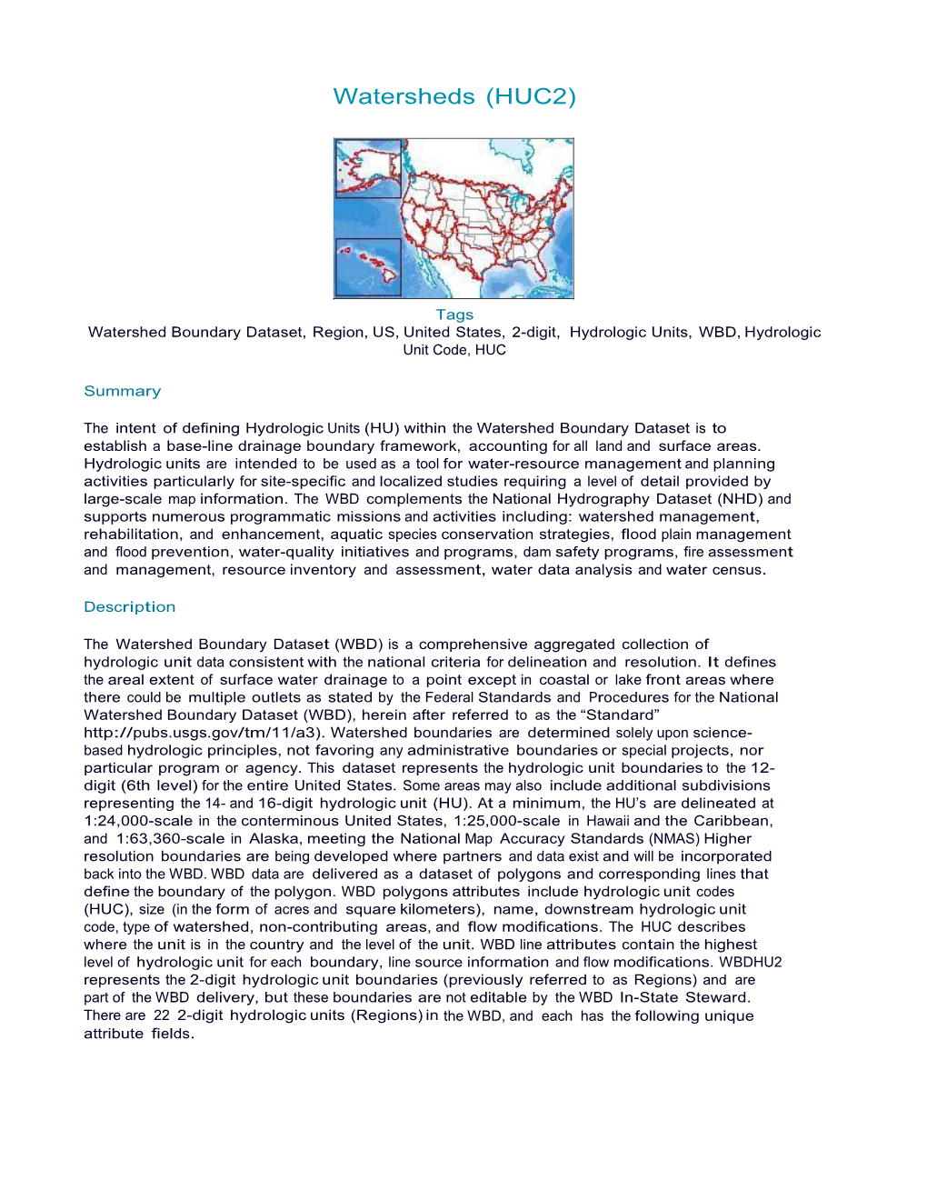 Watersheds (HUC2)