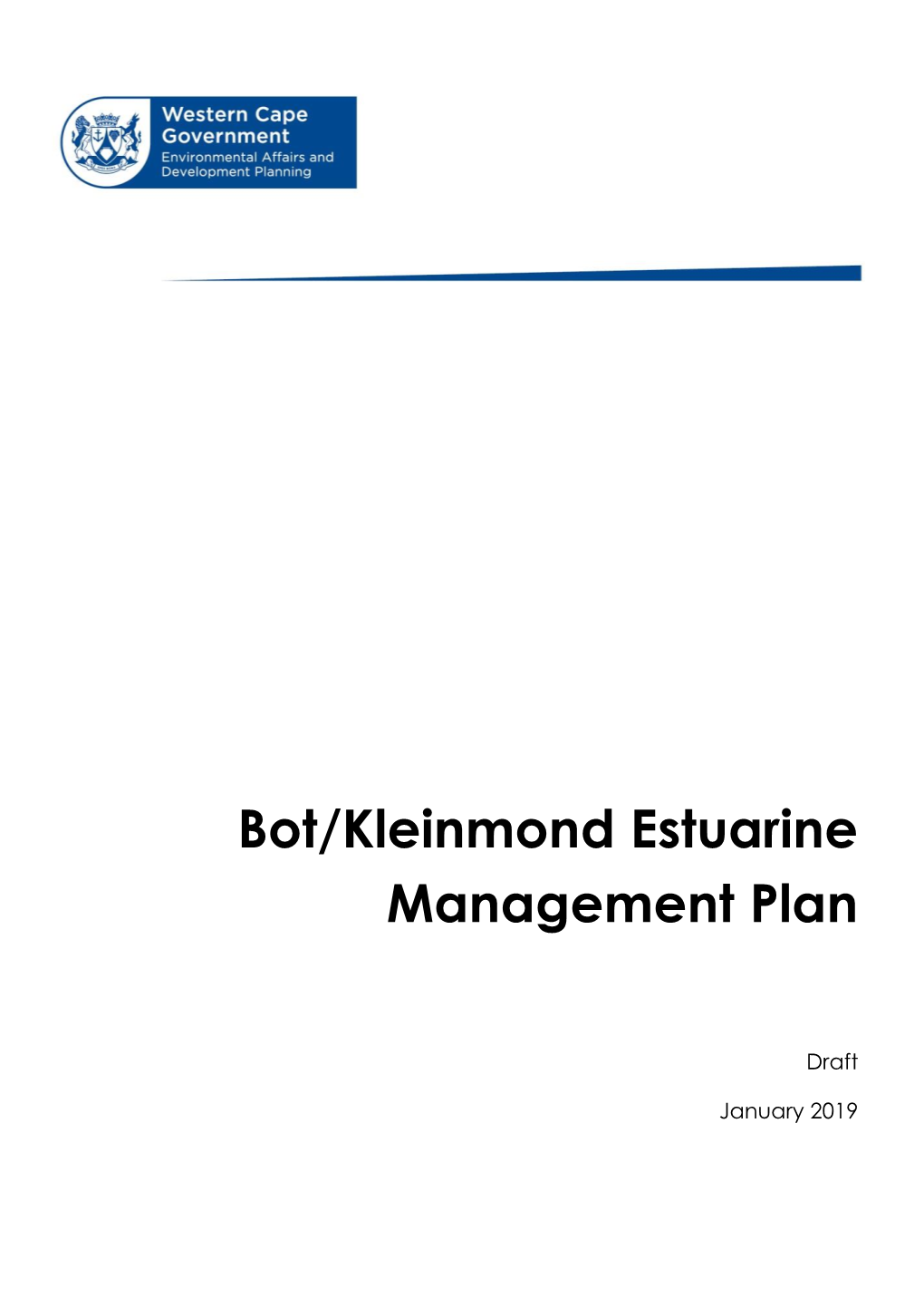 Bot/Kleinmond Estuarine Management Plan