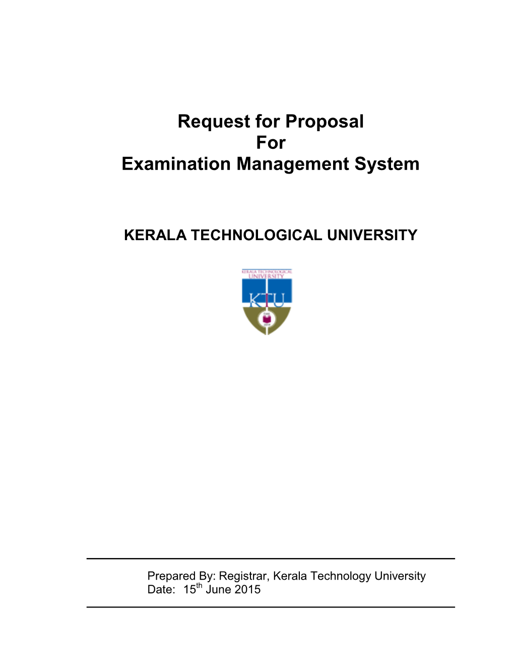 Request for Proposal for Examination Management System