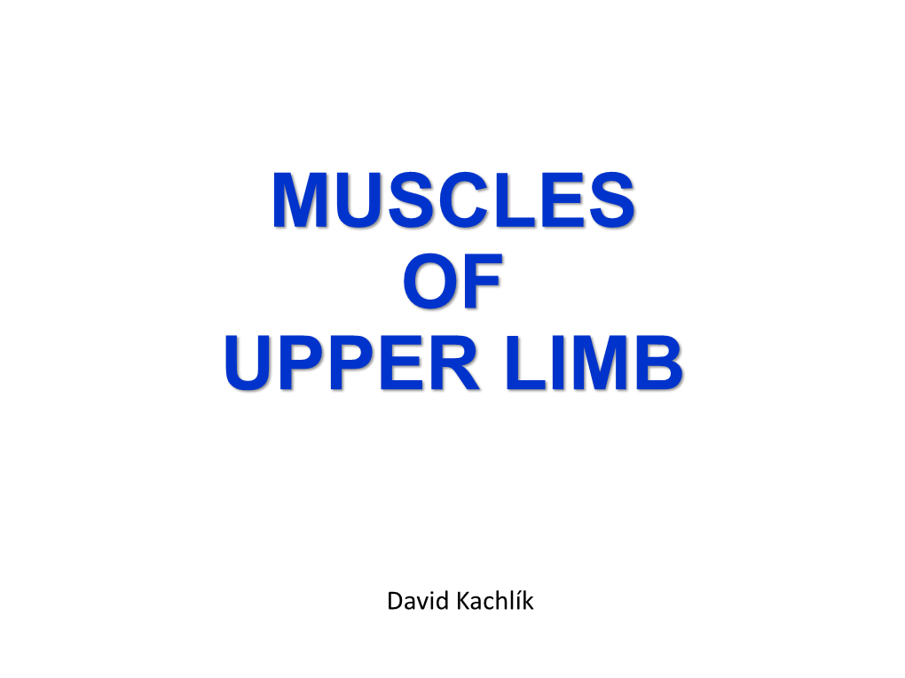 Muscles of Upper Limb 1