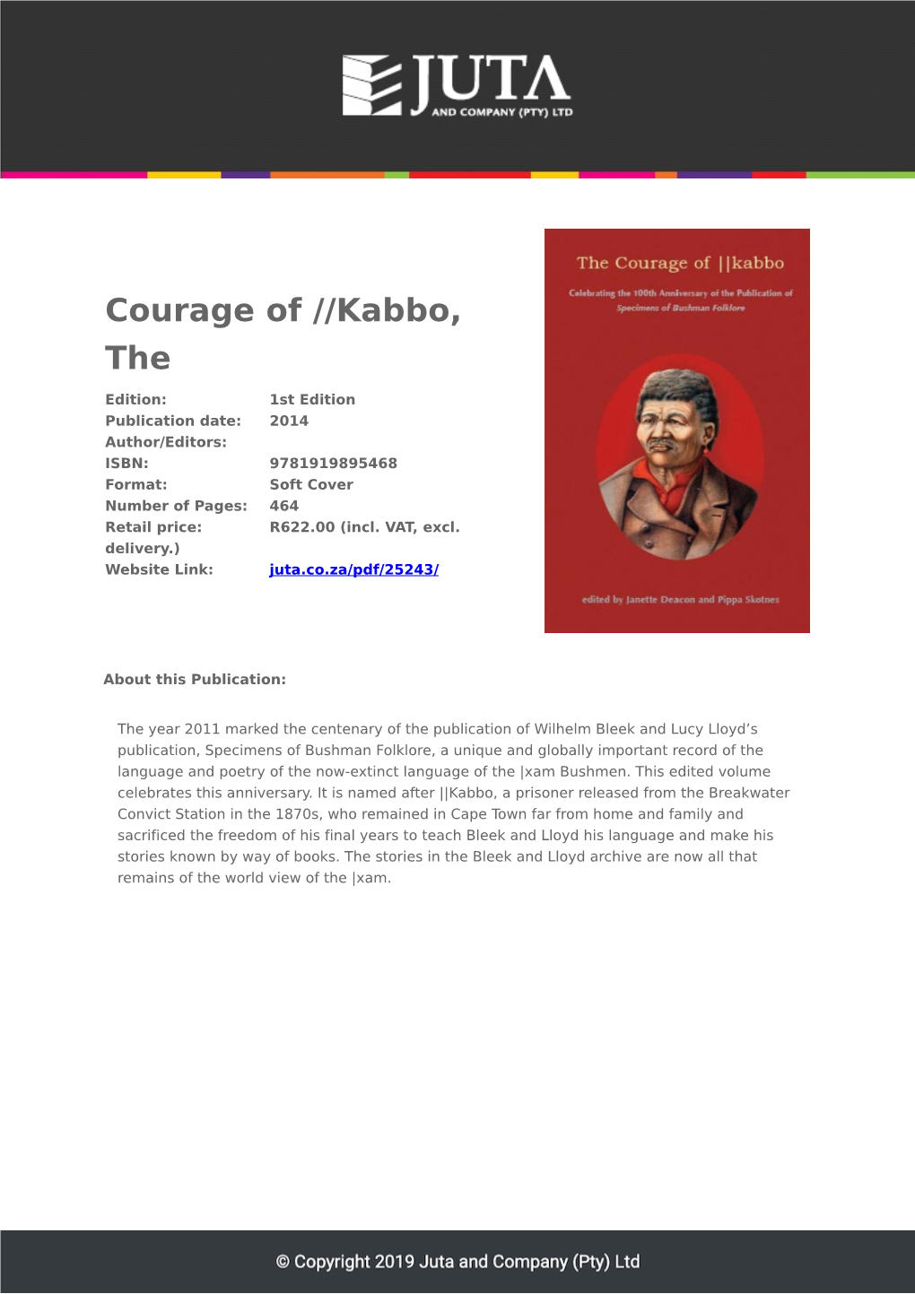 Courage of //Kabbo, The