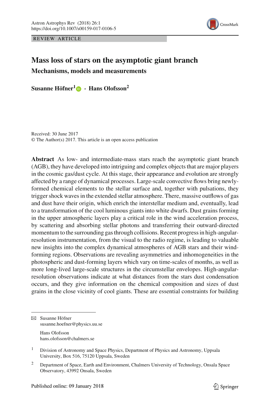 Mass Loss of Stars on the Asymptotic Giant Branch Mechanisms, Models and Measurements