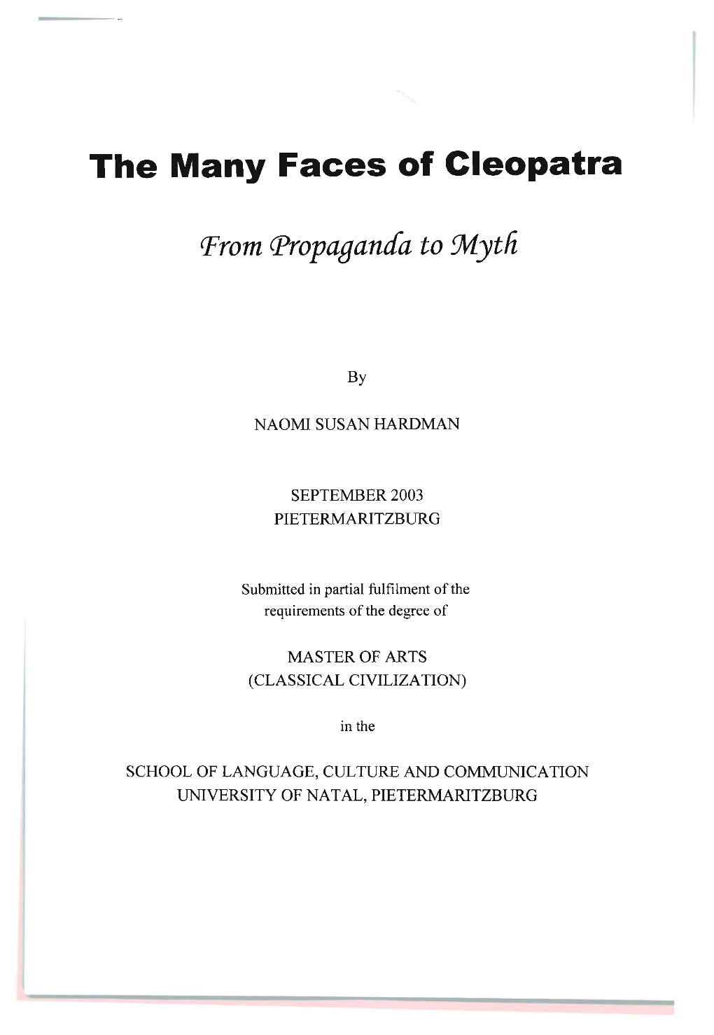 The Many Faces of Cleopatra