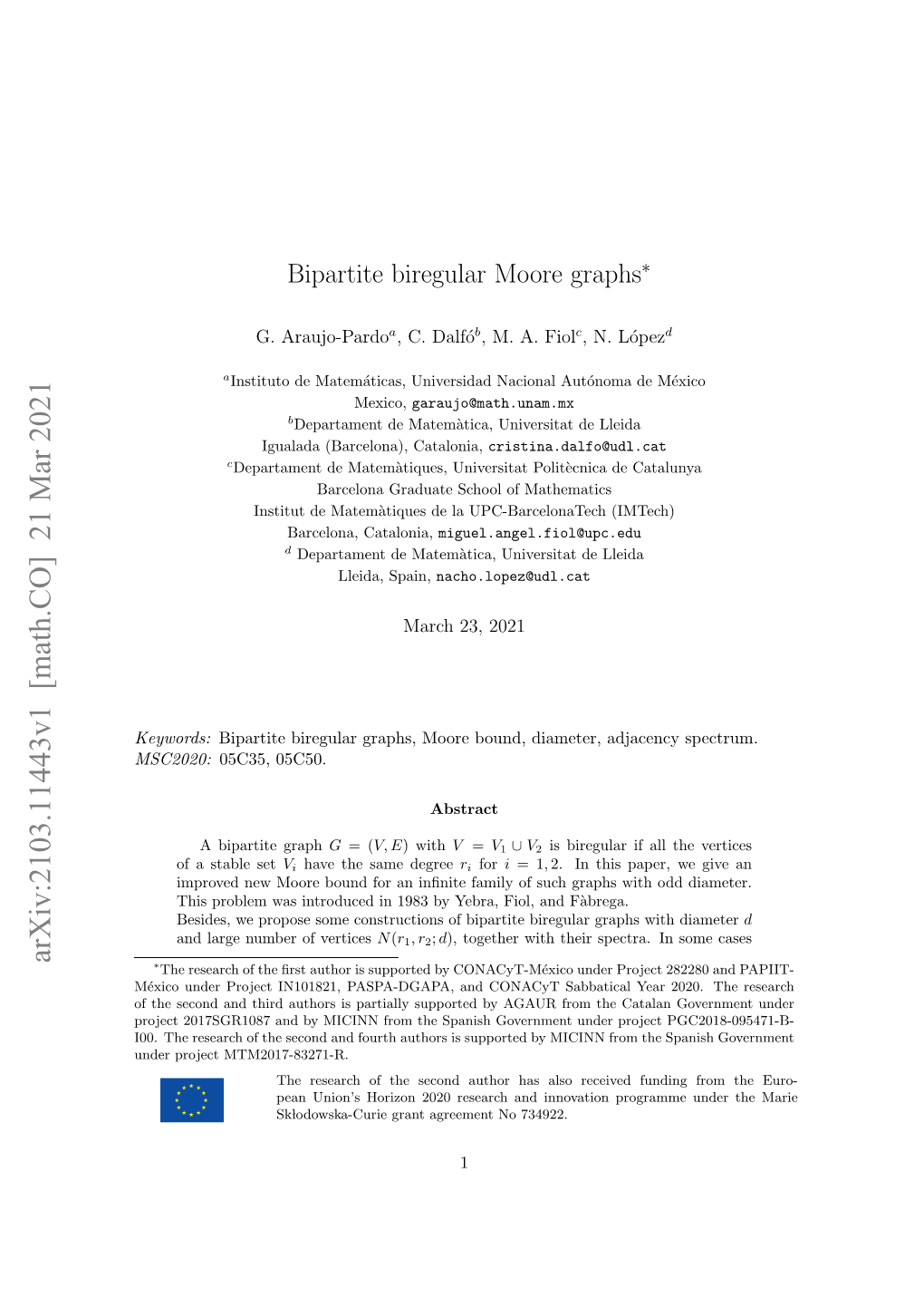 Bipartite Biregular Moore Graphs∗