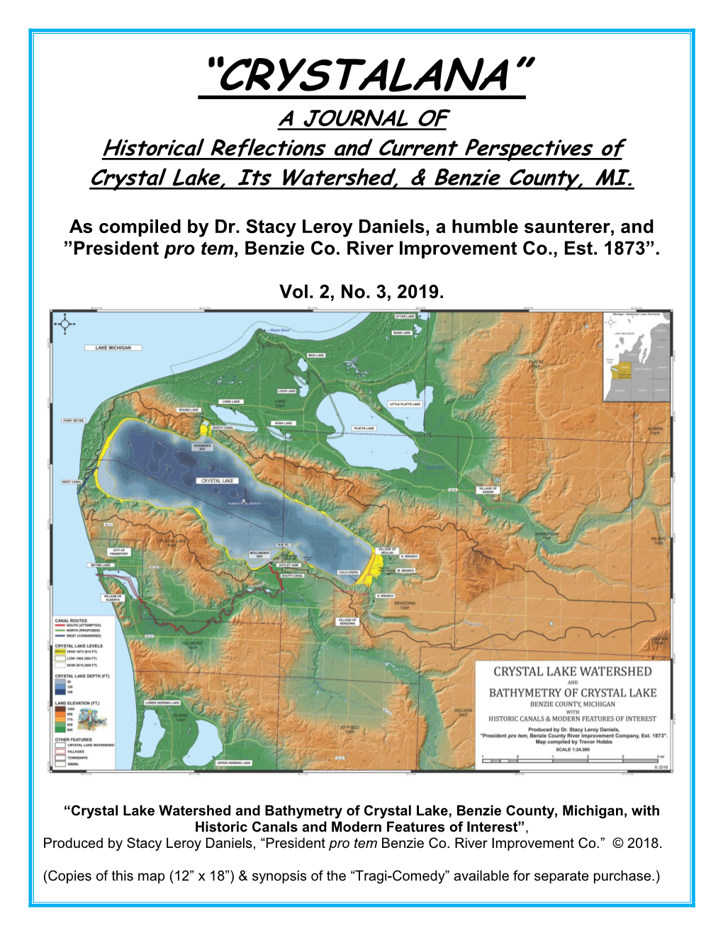 A JOURNAL of Historical Reflections and Current Perspectives of Crystal Lake, Its Watershed, & Benzie County