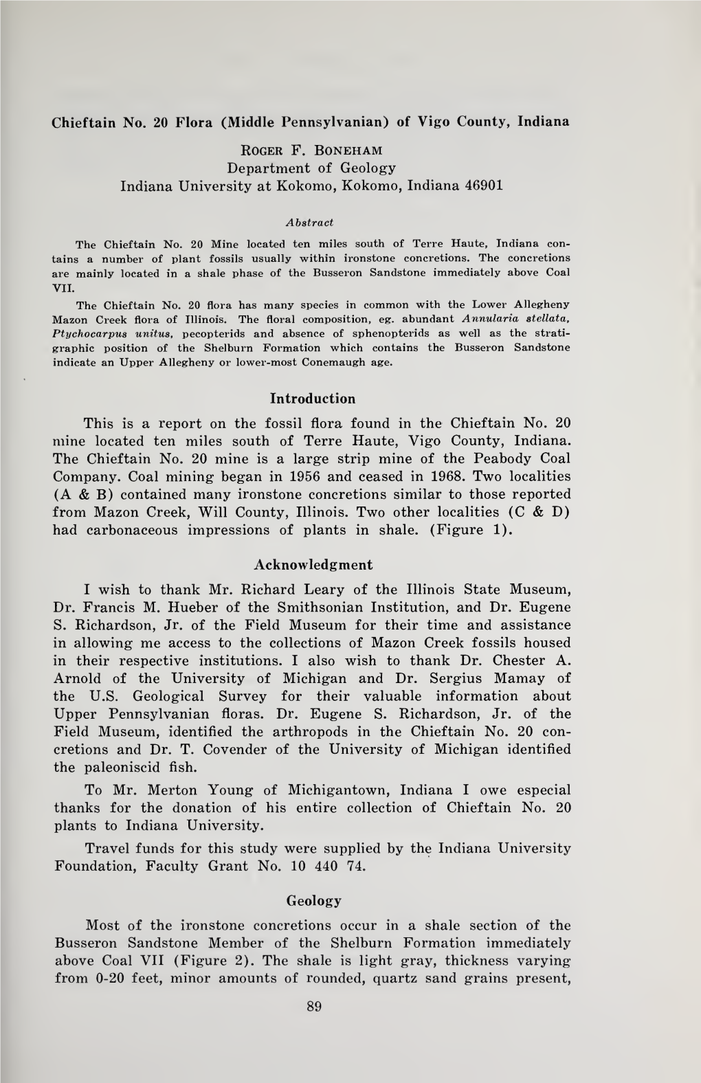 Proceedings of the Indiana Academy of Science