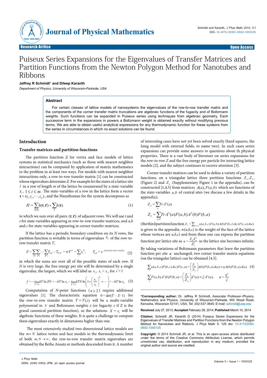 Puiseux Series Expansions for the Eigenvalues of Transfer Matrices