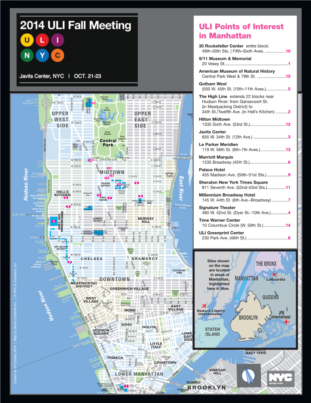 ULI Points of Interest in Manhattan