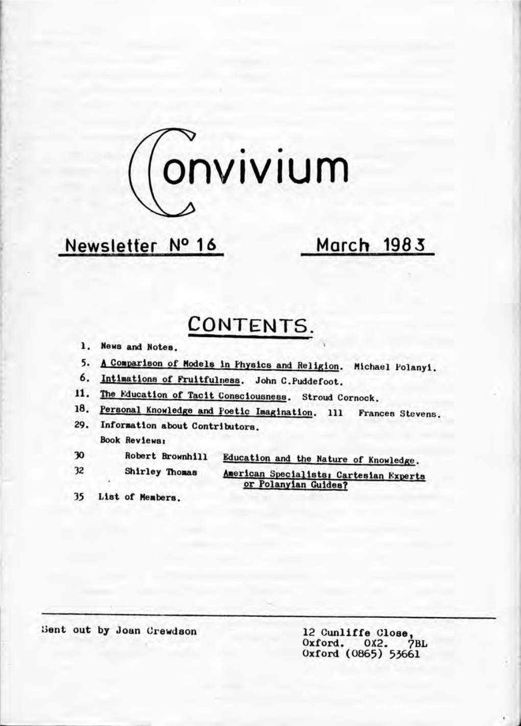 Download Convivium 16, March 1983