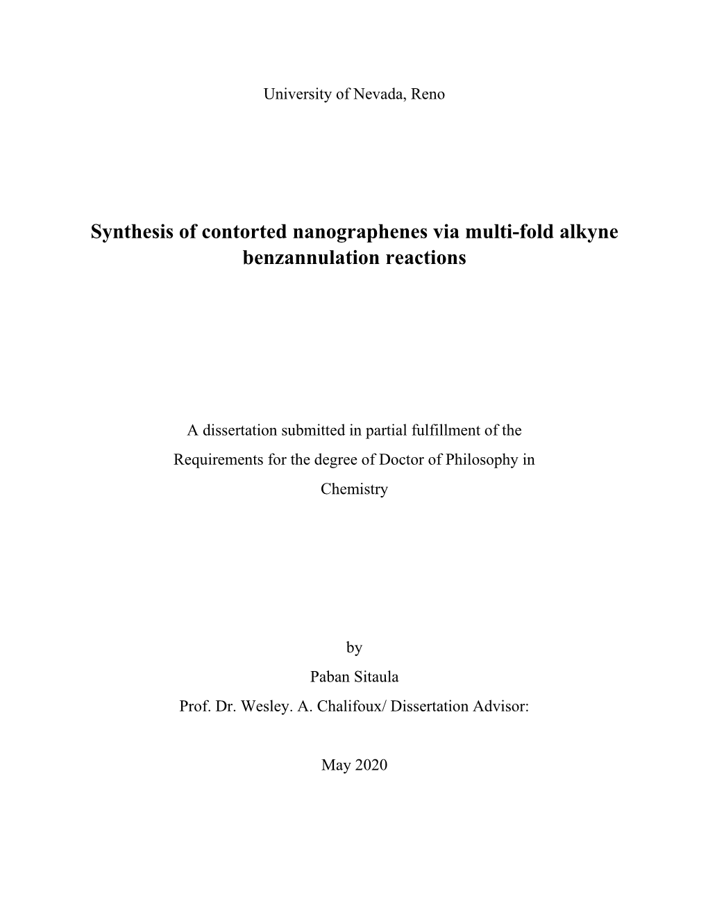 Synthesis of Contorted Nanographenes Via Multi-Fold Alkyne Benzannulation Reactions