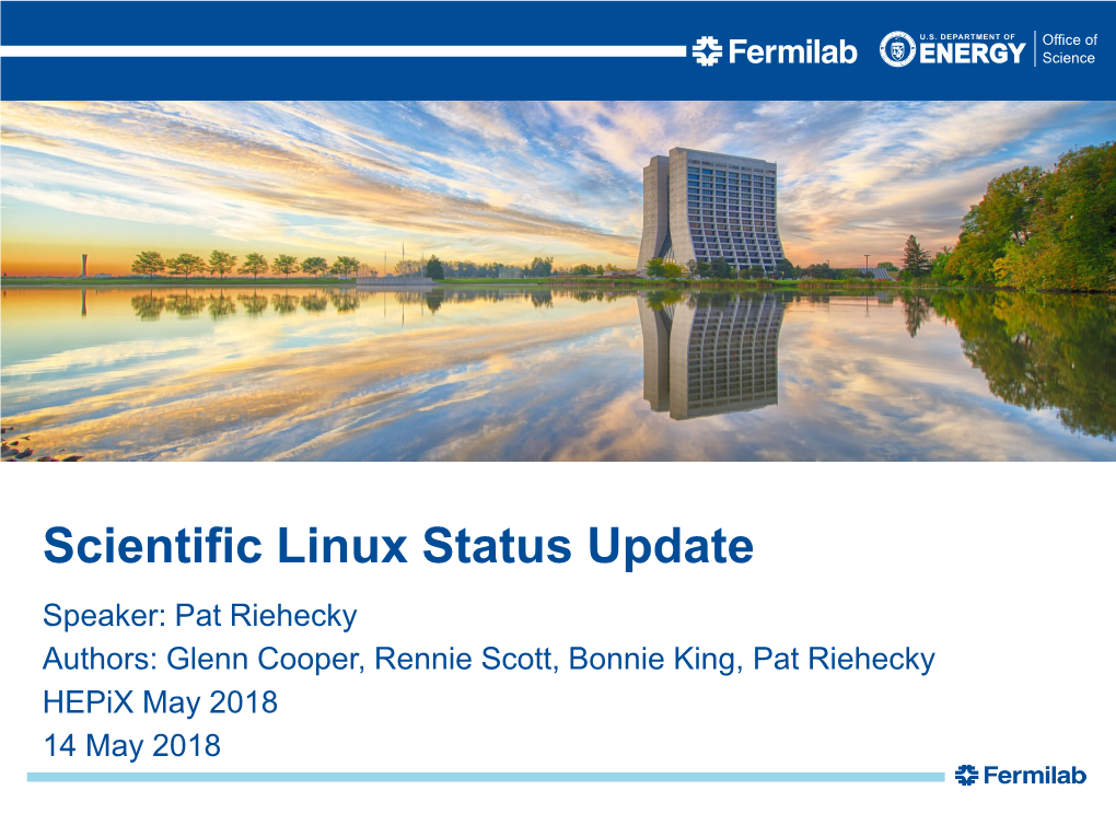 Scientific Linux Status Update