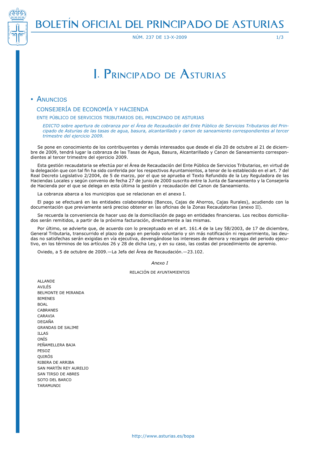 Boletín Oficial Del Principado De Asturias