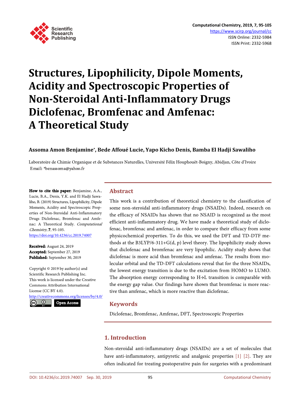Structures, Lipophilicity, Dipole Moments, Acidity And