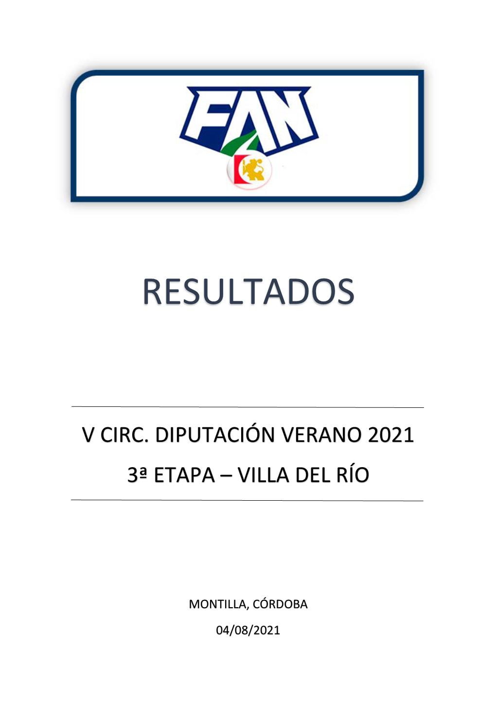 Resultados 3ª Etapa Circuito Diputación Verano