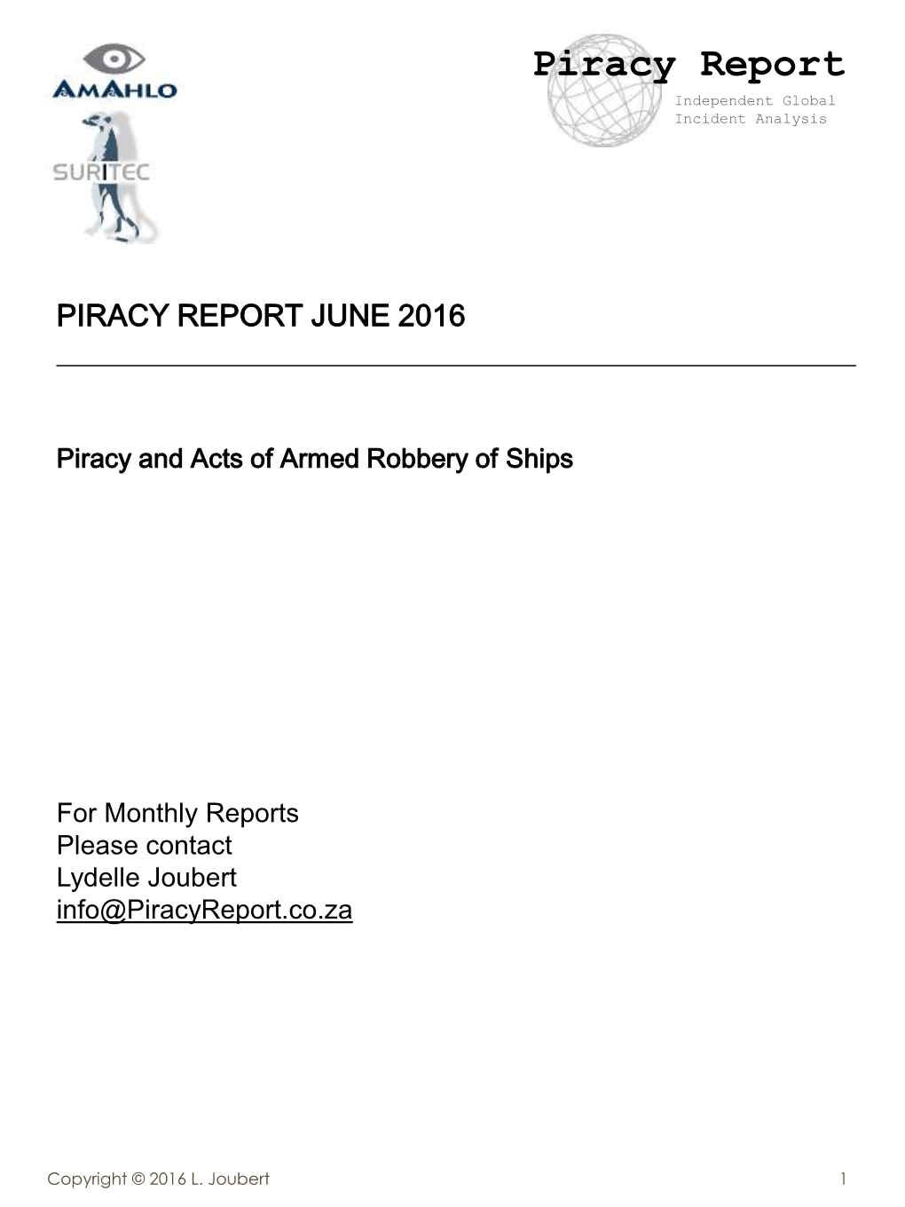 Piracy Report June 2016 ______