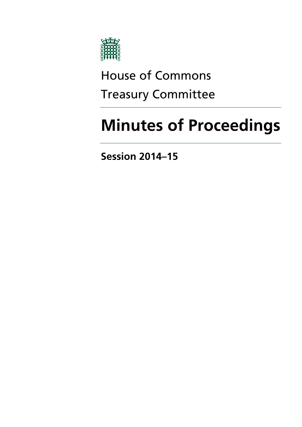 Minutes of Proceedings