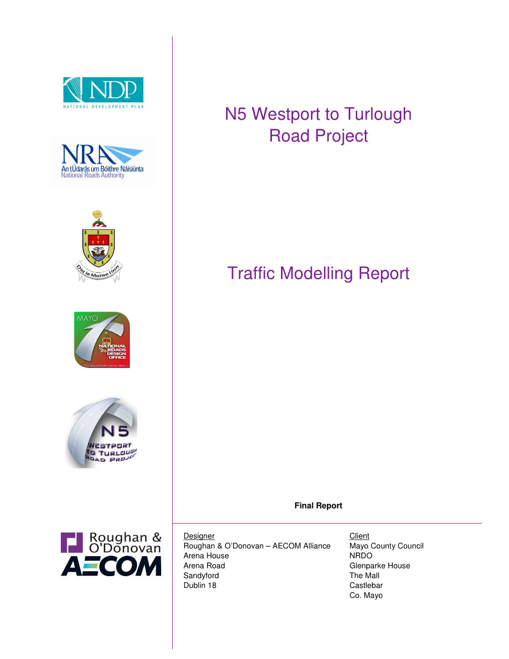 N5 Westport to Turlough Road Project Traffic Modelling Report