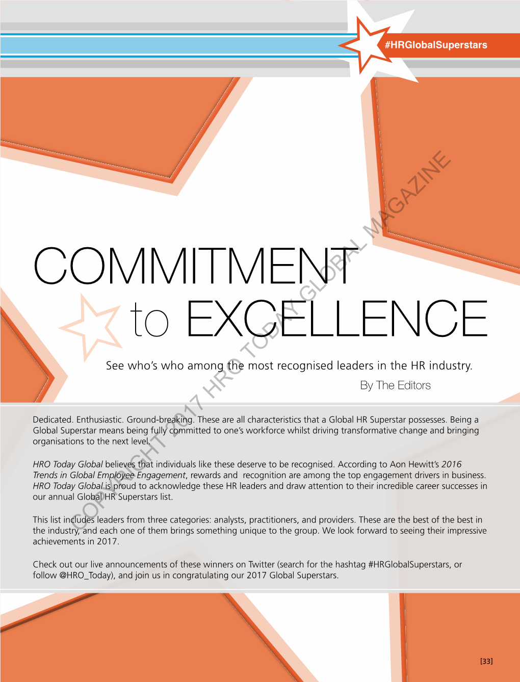 COMMITMENT to EXCELLENCE