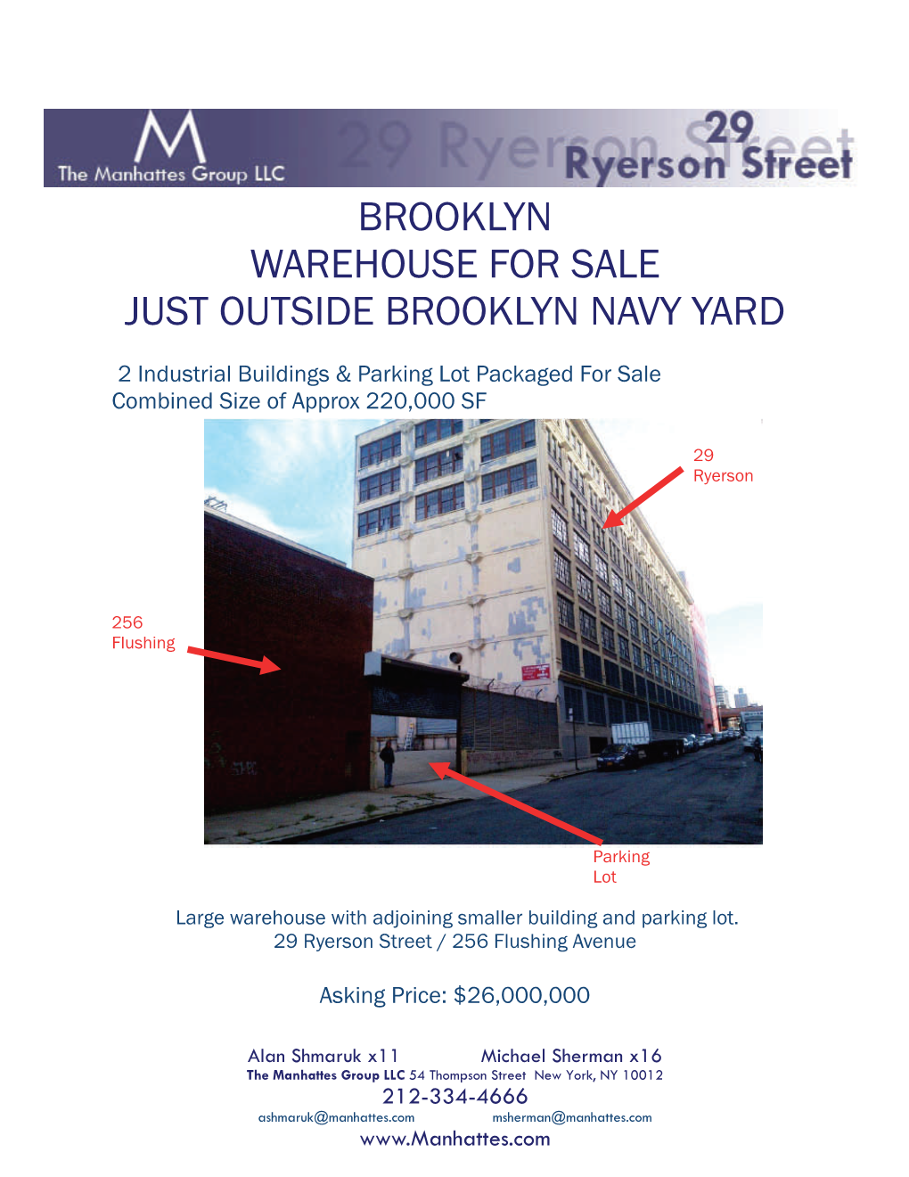 Brooklyn Warehouse for Sale Just Outside Brooklyn Navy Yard