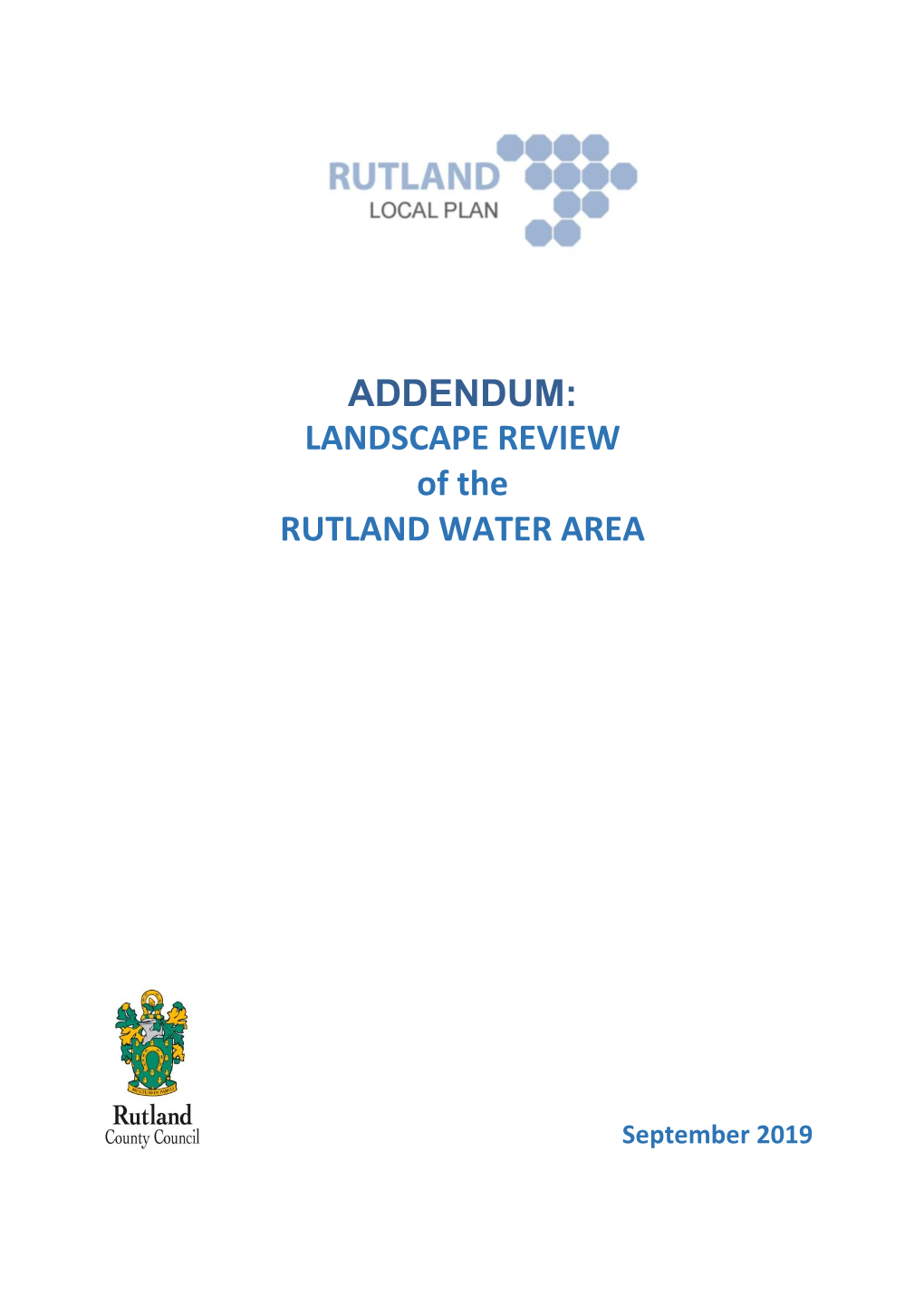 ADDENDUM: LANDSCAPE REVIEW of the RUTLAND WATER AREA