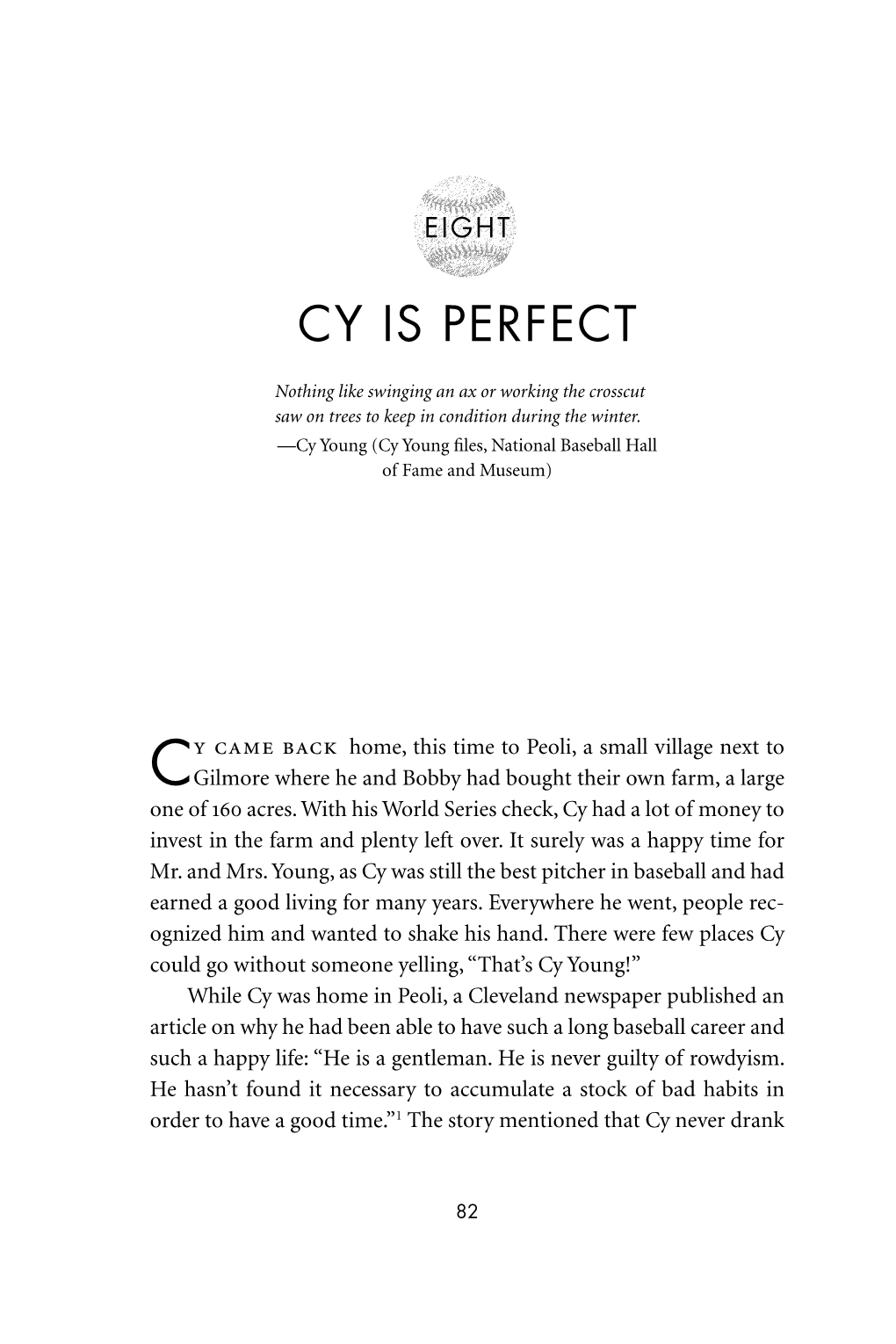 Sample Chapter: Cy Is Perfect