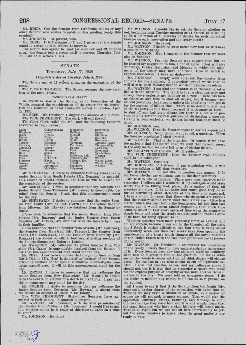 CONGRESSIONAL RECORD-SENATE JULY 17 Mr