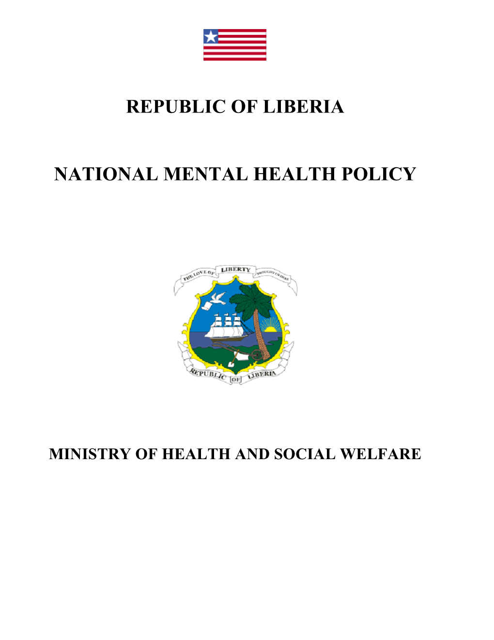 National Mental Health Policy (No Publication Date)