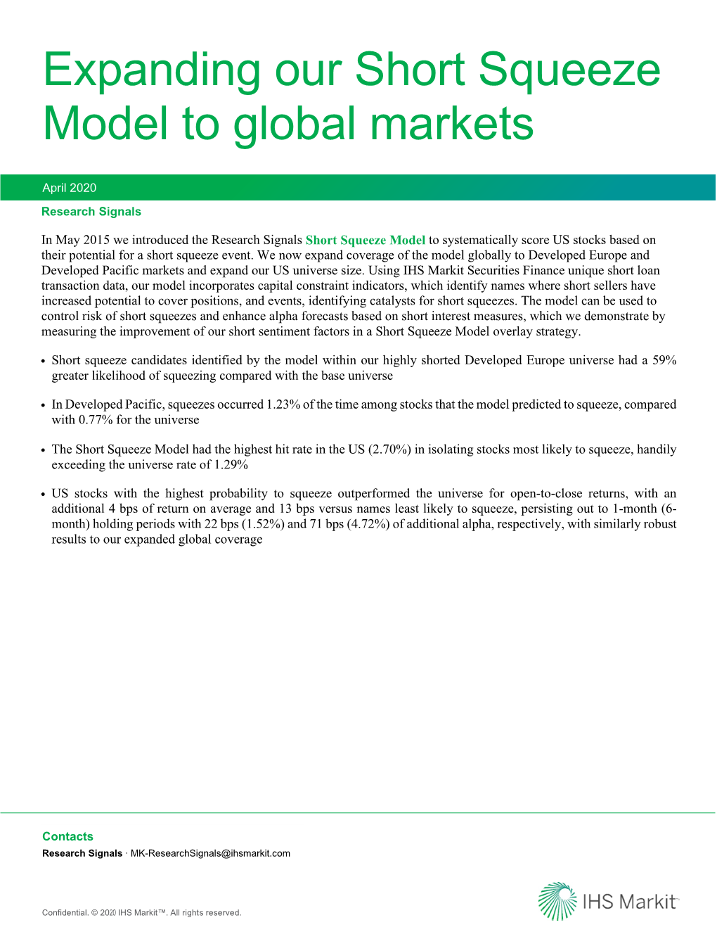Expanding Our Short Squeeze Model to Global Markets