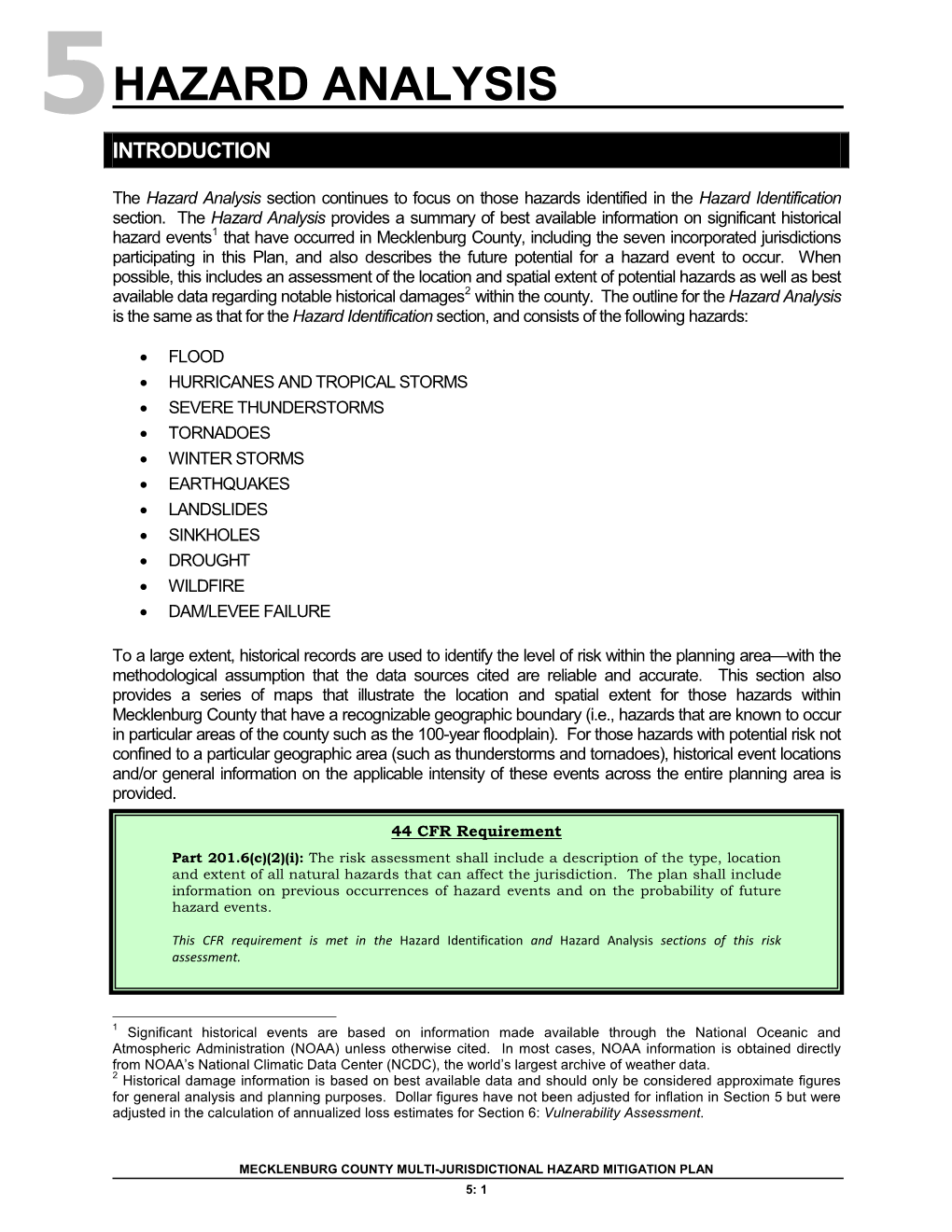 Hazard Analysis 5 Introduction