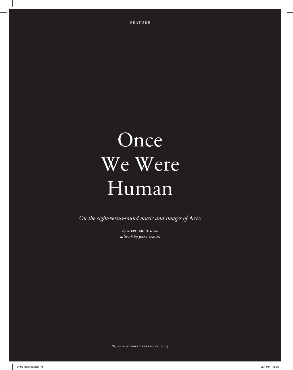 Once We Were Human