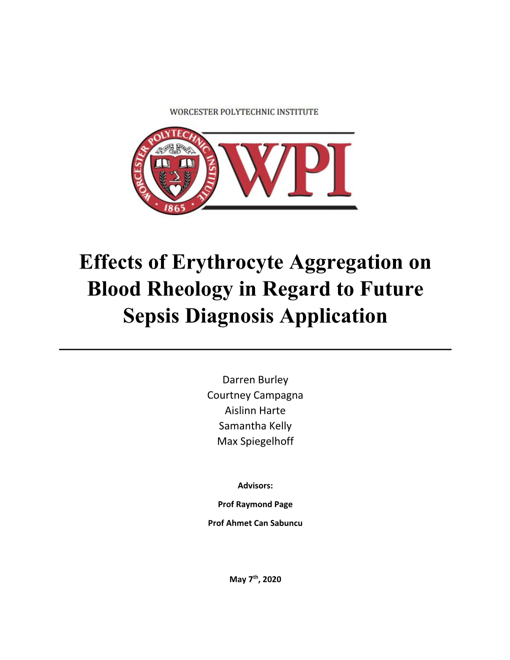 Effects of Erythrocyte Aggregation on Blood Rheology in Regard to Future Sepsis Diagnosis Application