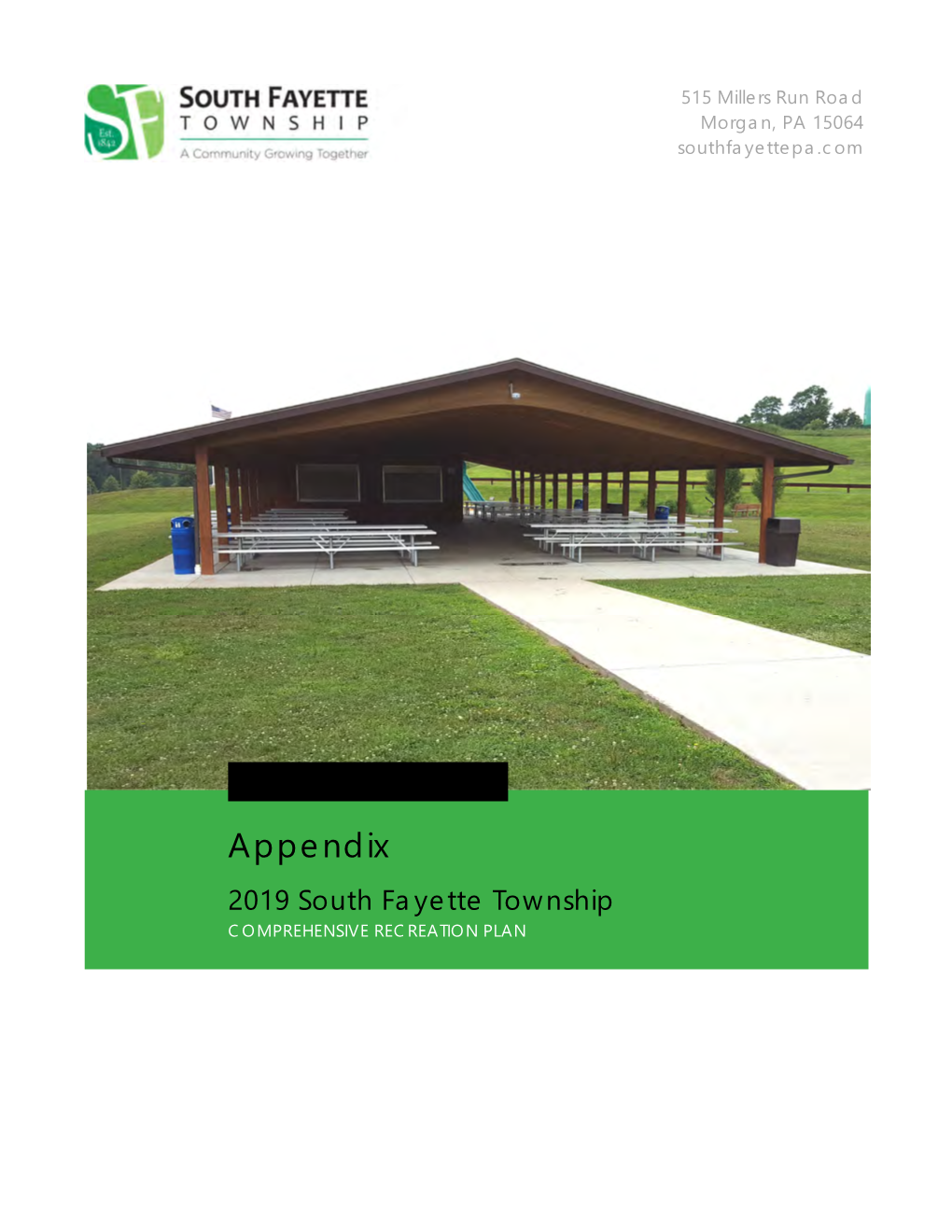 FINAL Appendix of South Fayette 2019 Comprehensive Recreation Plan