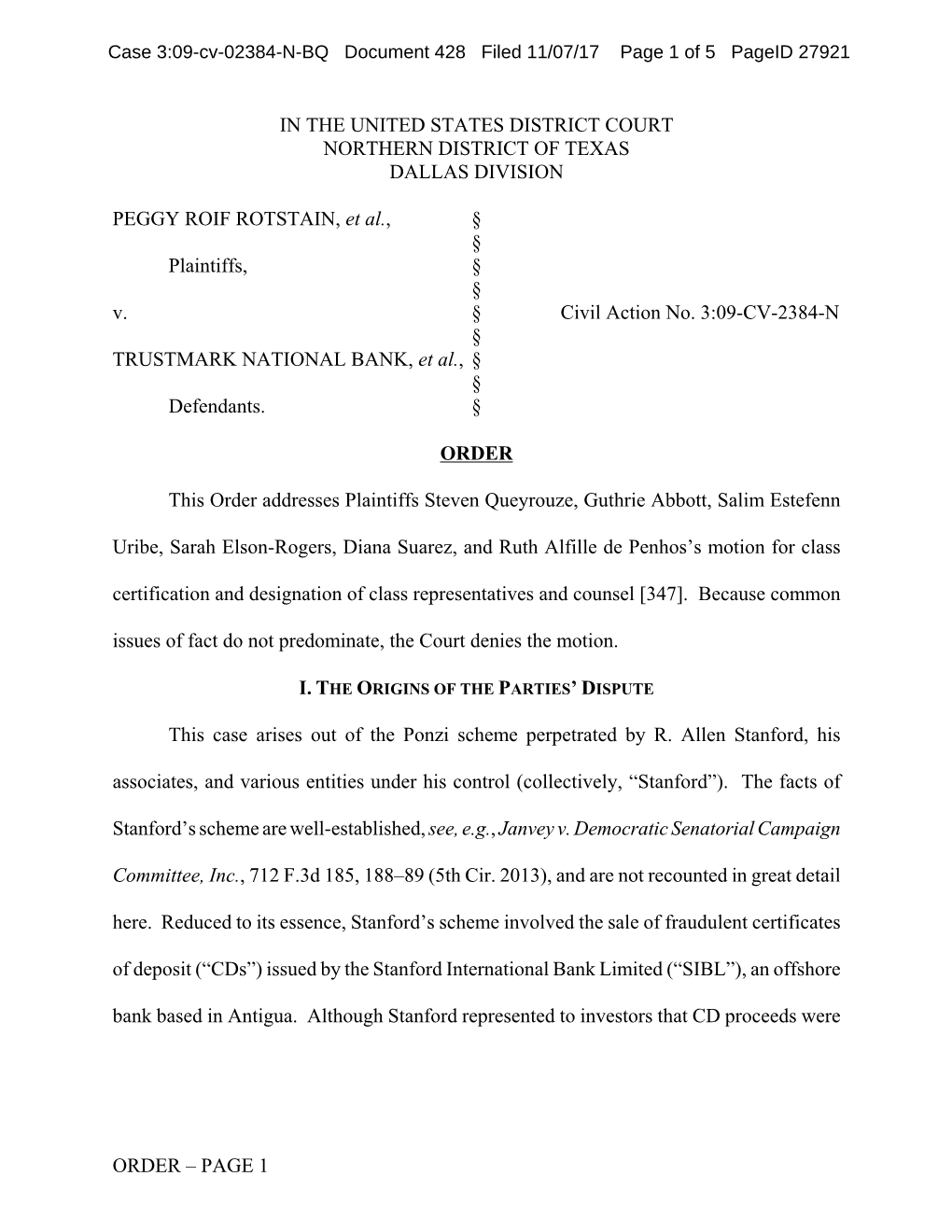 Rotstain V. Trustmark National Bank