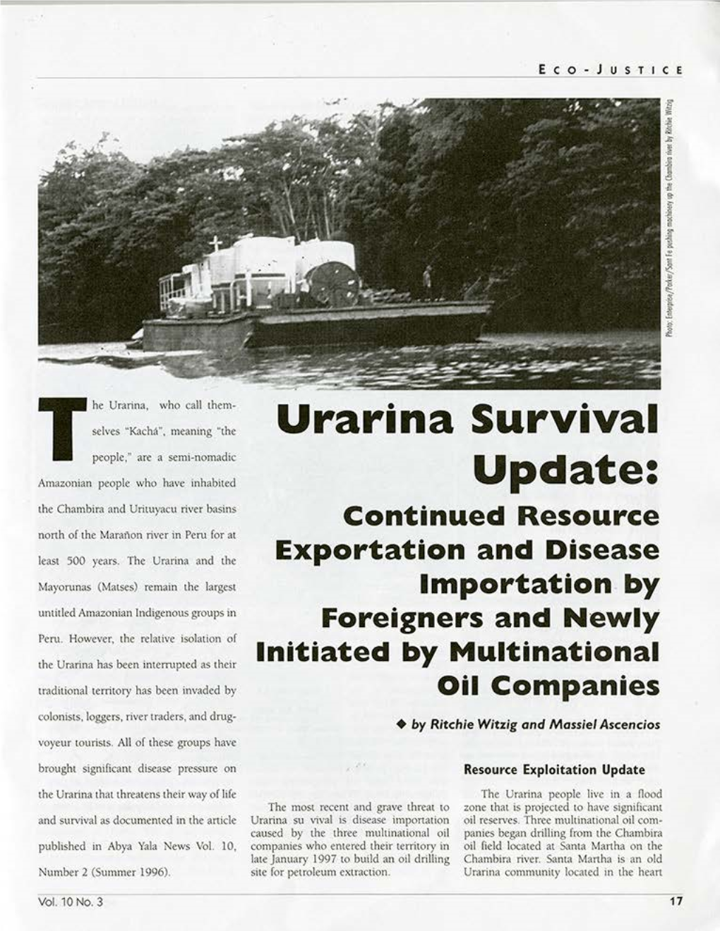 Urarina Survival Update