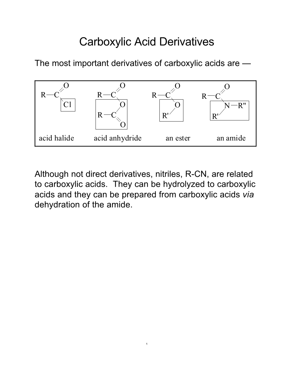 Carboxylic Acid Derivatives