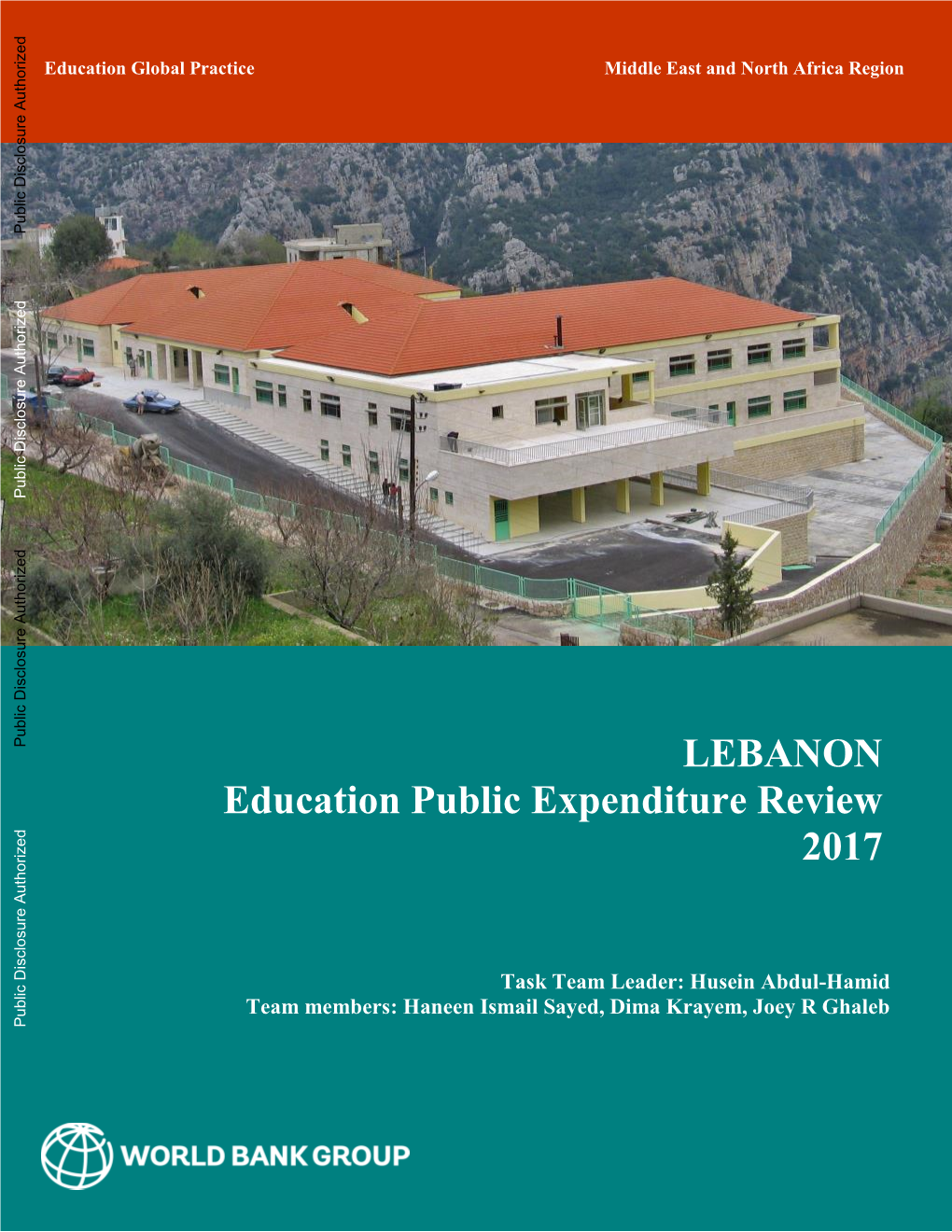 Lebanon Education Public Expenditure Review, 2017