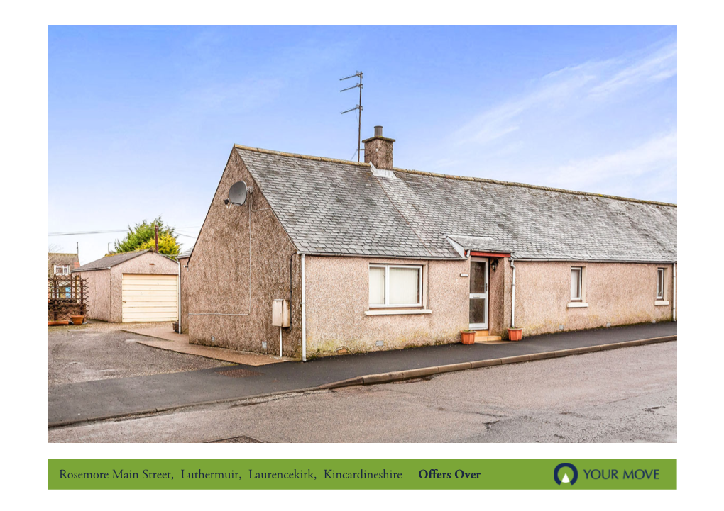 Rosemore Main Street, Luthermuir, Laurencekirk, Kincardineshire Offers Over £160,000