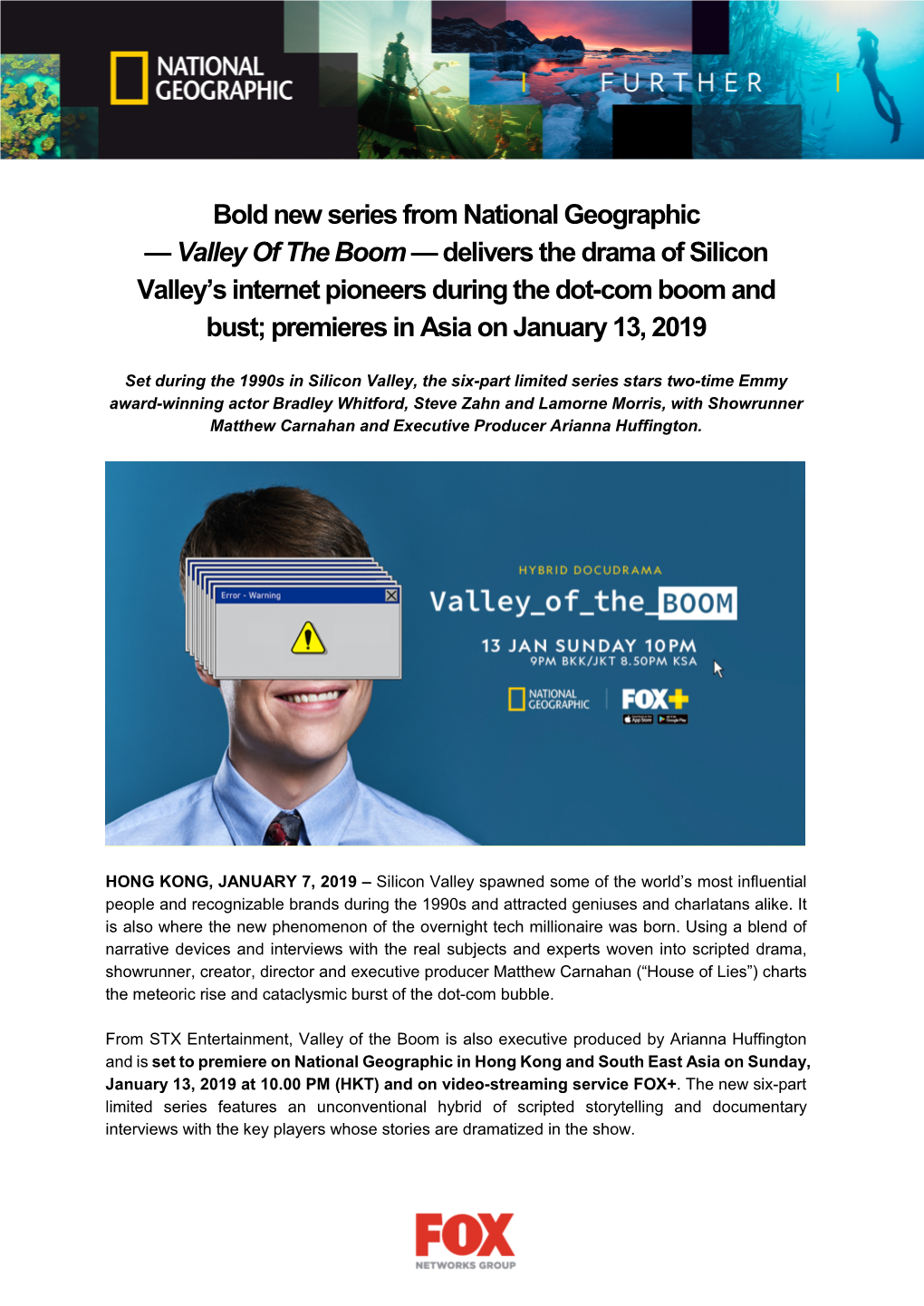 Bold New Series from National Geographic — Valley of the Boom