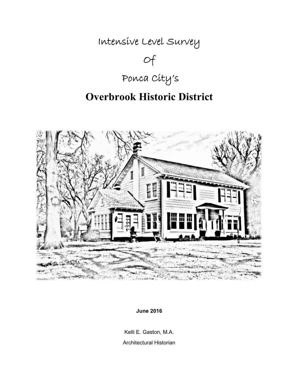 Intensive Level Survey of Ponca City's Overbrook Historic District