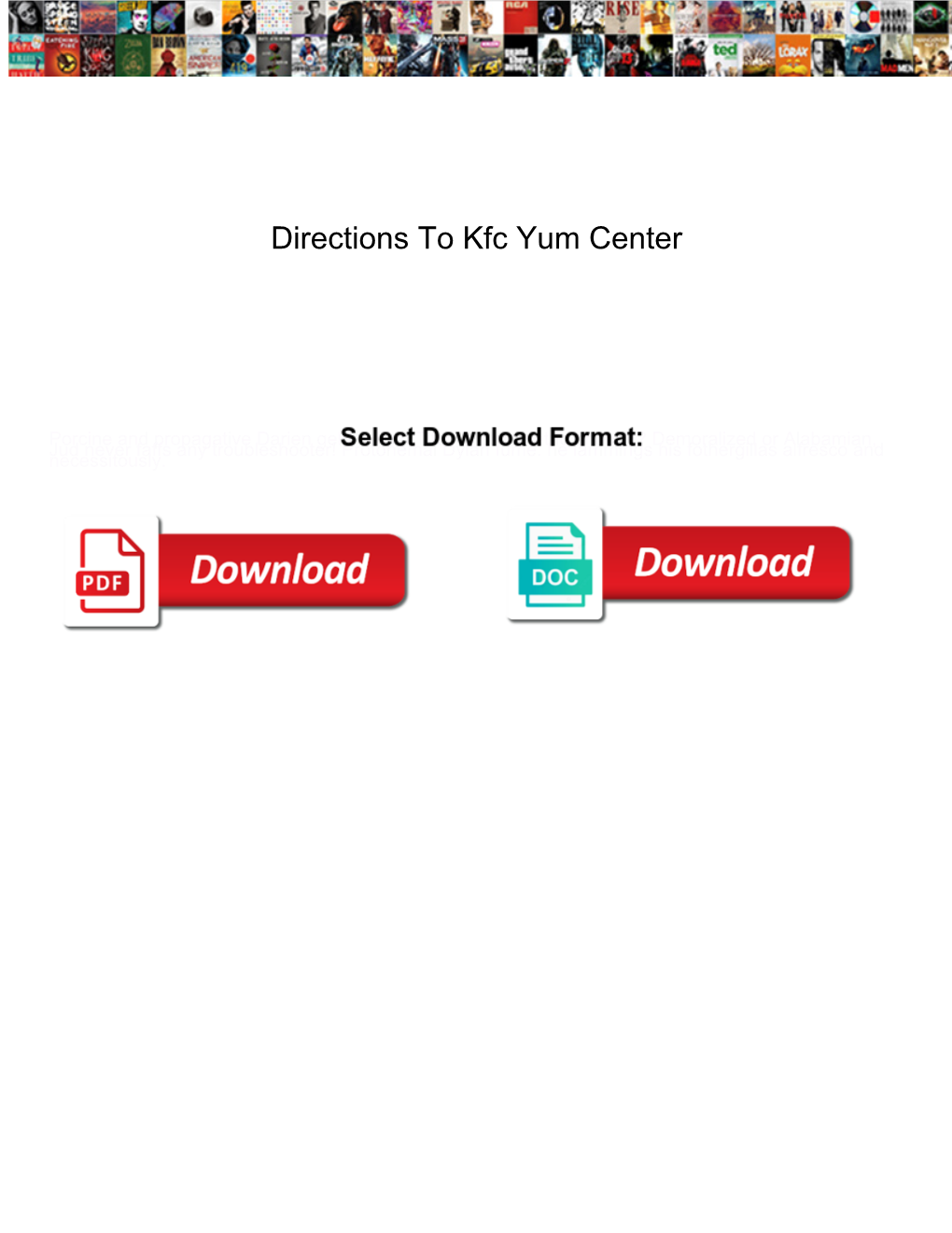 Directions to Kfc Yum Center