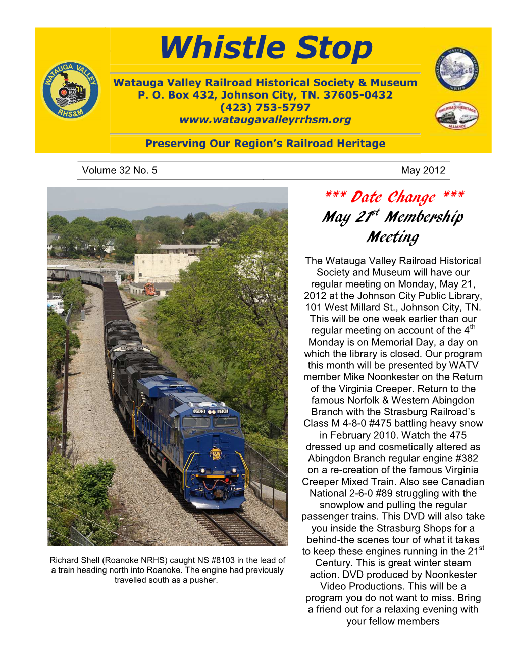 Whistle Stop May 2012 1