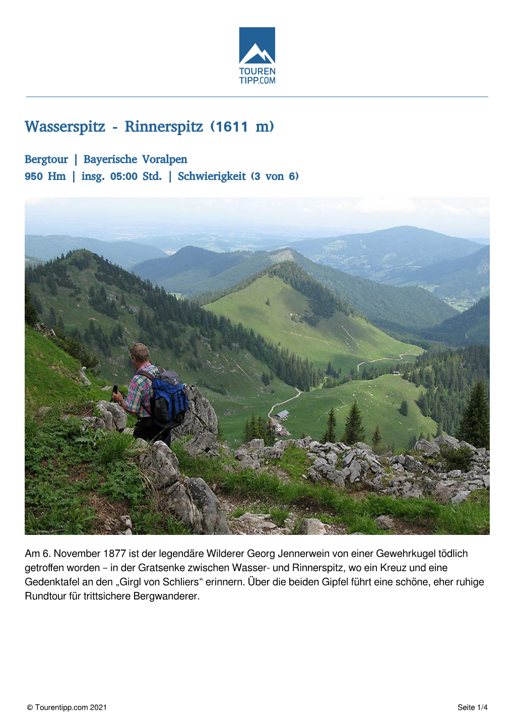 Wasserspitz - Rinnerspitz (1611 M)